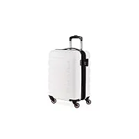 swiss gear 7366 valise rigide extensible 45,7 cm, blanc, 45,7 cm