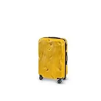 crash baggage - stripe medium, valise rigide en polycarbonate avec rayures en relief, bagage moyen, trolley dimensions 68 x 45 x 26 cm, capacité 65 litres, couleur jaune