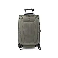 travelpro maxlite 5 softside valise extensible avec 4 roulettes pivotantes pour homme et femme, gris ardoise/vert, carry-on 21-inch, maxlite 5 softside valise extensible à roulettes pivotantes