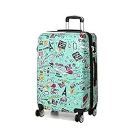 madisson valise moyenne 65 cm à 4 roues doubles voyages., turquoise, s
