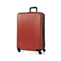 itaca - valise grande taille. grande valise rigide 4 roulettes - valise grande taille xxl ultra légère - valise de voyage. combinaison verrouillage 71170, corail-anthracite