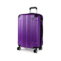 kono valise trolley 65 cm abs ultra léger 4 roues avec serrure à combinaison,violet