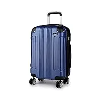kono bagages à coque dure en abs léger valise marine 4 roues spinner business trip trolley(65cm)