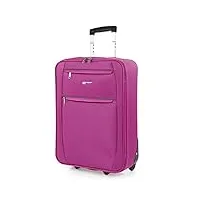 itaca - valise cabine avion - bagages cabine résistant - petite valise semi rigide - bagage cabine - valise ultra légère - bagage cabine en matériau eva t71950, fuchsia