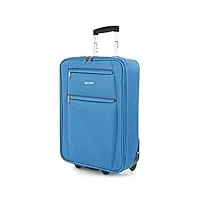 itaca - valise cabine avion - bagages cabine résistant - petite valise semi rigide - bagage cabine - valise ultra légère - bagage cabine en matériau eva t71950, bleu jeans