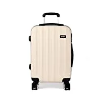 kono valise de voyage ultra léger rigide pc bagage à roulette grand 75 cm beige