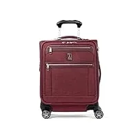 travelpro platinum elite softside bagage à main extensible, valise spinner 8 roues, port usb, homme et femme, international, rouge bordeaux, cabine 49 cm