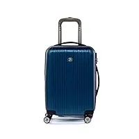 fergÉ bagage cabine rigide à 4 roulettes toulouse valise extensible bagage à main trolley bleu