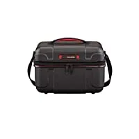 travelite valise cosmétique avec fonction d'emboîtement, série de bagages vector : valise de beauté robuste à coque dure dans des couleurs stylées, 072003-01, 36 cm, 20 litres, noir