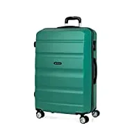 itaca - valise grande taille. grande valise rigide 4 roulettes - valise grande taille xxl ultra légère - valise de voyage. combinaison verrouillage t71670, bleu verdâtre