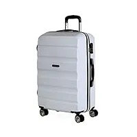 itaca - valise moyenne, valises rigides, valise rigide, valise semaine pour tout voyage, valise soute de luxe t71660, blanc