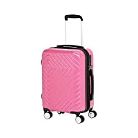 amazon basics valise de cabine à motif géométrique de 50,8 cm, rose