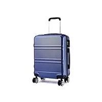 kono grand valise dure de chariot à coquille d'abs de bagage de 28 pouces léger avec la valise de mode de 4 roues, navy