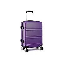 kono valise à la mode grande valise de 28 pouces valise rigide abs 4 valises trolley de voyage (28" violet)