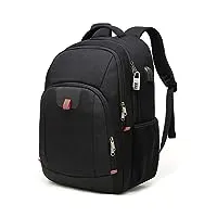 antivol sac à dos ordinateur portable 17.3 pouces homme imperméable grande capacité sac à dos de voyage d'affaires avec chargement usb loisirs collège