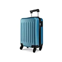 kono bagage à main rigide légère avec 4 roues 19 pouces valise cabine enfant (19",marine)