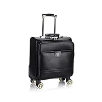 valise, travel trolley case 4 wheeled, sacoche à la main pour ordinateur portable, 16 "40x25x40 cm fengming (couleur : noir, taille : 16inches)