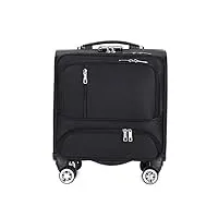 bagage à main cabine de voyage, valise à 4 roues 18"39x25x45 cm fengming (couleur : noir, taille : 18inches)