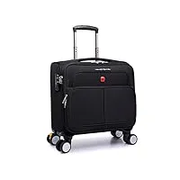 bagage à main de cabine de voyage, valise légère avec 4 roues 37 * 20 * 33cm fengming (couleur : noir, taille : 16inches)