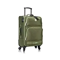 bagage de retenue pour bagage sac à roulettes à roulettes à 4 roues valise extensible20 22" 24"26" 28" fengming (couleur : armée verte, taille : 24inches)