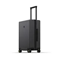 level8 valise cabine Élégant micro diamant structuré design bagages cabine trolley rigide valise de voyage avec 4 roulettes doubles pivotantes et serrure tsa, 55x37x23cm, 40l, gris foncé