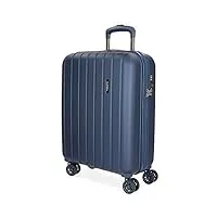 movom wood valise trolley cabine bleu 40x55x20 cms rigide abs serrure tsa 38l 3,2kgs 4 roues doubles extensible bagage à main