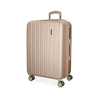 movom wood valise moyenne beige 49x70x28 cms rigide abs serrure tsa 81l 4,1kgs 4 roues doubles extensible