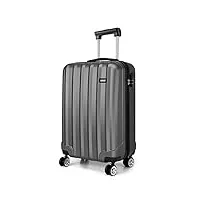 kono bagage rigide cabine à main valise 39 litre 4 roulettes gris