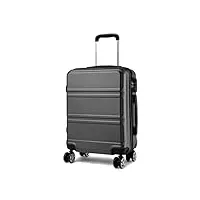 kono grand valise dure de chariot à coquille d'abs de bagage de 28 pouces léger avec la valise de mode de 4 roues, gris