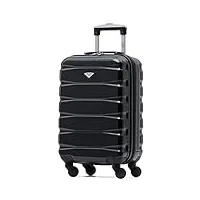 flight knight abs valise cabine 55x35x20 cm compatible avec air france, hop! easyjet, ryanair et bien d'autres! bagage a main legere sac cabine avec 4 roues.