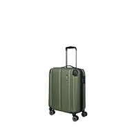 travelite leicht, flexibel, sicher: „city“-hartschalenkoffer für urlaub und business (auch mit vortasche) bagage cabine 55 centimeters 40 vert (grün)