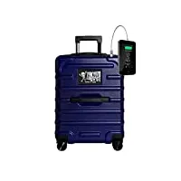 tokyoto valise bagage cabine trolley rigide 55x40x20 cm ryanair easyjet enfant petite sac de voyage modèle coral/blue (valise prête à charger les portables) luggage blue marine