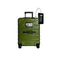 tokyoto valise bagage cabine trolley rigide 55x40x20 cm ryanair easyjet enfant petite sac de voyage modèle coral/blue (valise prête à charger les portables) luggage green