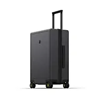 level8 valise cabine Élégant micro diamant structuré design bagages cabine trolley rigide valise moyenne avec 4 roulettes doubles pivotantes et serrure tsa, 66x44x26cm, 65l, gris foncé