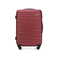 wittchen valise de voyage bagage à main valise cabine valise rigide en abs avec 4 roulettes pivotantes serrure à combinaison poignée télescopique groove line taille m bourgogne