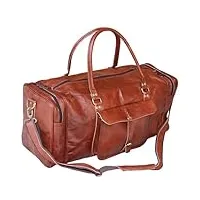 bagage de voyage en cuir trucs de sport transporter une valise sac à main vintage holdall à la main (24)