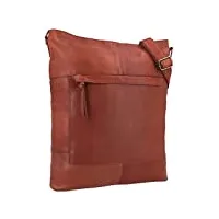 gusti sac cabas cuir - maola sac à main vintage femme cuir véritable sac à bandoulière bohème chic sac rétro sac en bandoulière (marron)