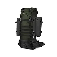 mardingtop sac à dos militaire 65+10l sac à dos tactique avec habillage pluie pour trekking,randonnée,camping,voyages sac à dos