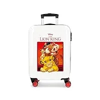 disney le roi lion valise trolley cabine rouge 37x55x20 cms rigide abs serrure à combinaison 34l 2,6kgs 4 roues doubles bagage à main