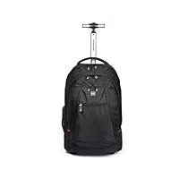 sh-lgx sac à roulettes chariot, bureau mobile business voyage bagages à main, adapté aux ordinateurs portables de 16 pouces sac à dos noir (35 * 28,5 * 50cm)