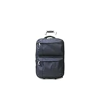 biba | valise de voyage type trolley, valise moyenne meri g mg24, poignée trolley, fermeture zippée, polyester+abs, couleur bleu marine