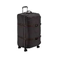 kipling spontaneous l, grande valise à 4 roues 360° avec sangles de fermeture intégrées, 78 cm, 101 l, black noir