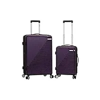 rockland star trail valise rigide à roulettes pivotantes, violet, 2-piece set (20/28), star trail valise rigide à roulettes pivotantes