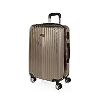 itaca - valise moyenne, valises rigides, valise rigide, valise semaine pour tout voyage, valise soute de luxe t71560, champagne