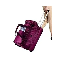 léger petite cabine à roulettes voyage holdall sacs sac à main trolley voyage bagages - femmes unisexe carry on cabin fengming (color : purple, size : 18 inches)