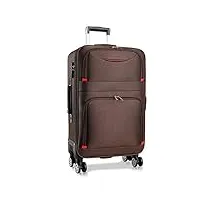 hlxb bagage extensible valise de voyage souple avec roulettes pivotantes,port de charge usb,tissu oxford imperméable, 4 roue détachable