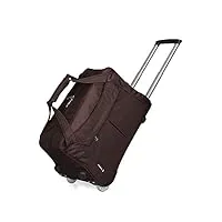 brown trolley bag bagages de voyage à roulettes grande capacité portable hommes et femmes sac à main sac à main pliant à l'eau fengming (color : brown, size : 47 * 26 * 28cm)