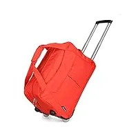 sac à roulettes fourre-tout holdall week-end bagages à main léger léger fengming (color : orange, size : 47 * 26 * 28cm)
