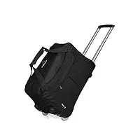 sacs de voyage à roulettes grande capacité sac de trolley portable hommes et femmes sac à main sac à bagages sac pliant à l'eau fengming (color : black, size : 54 * 30 * 35cm)
