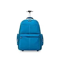 myalq sac à dos en nylon business trolley sac à dos pour ordinateur portable porte baguettes sac à dos à roulettes max 55cm (bleu),m